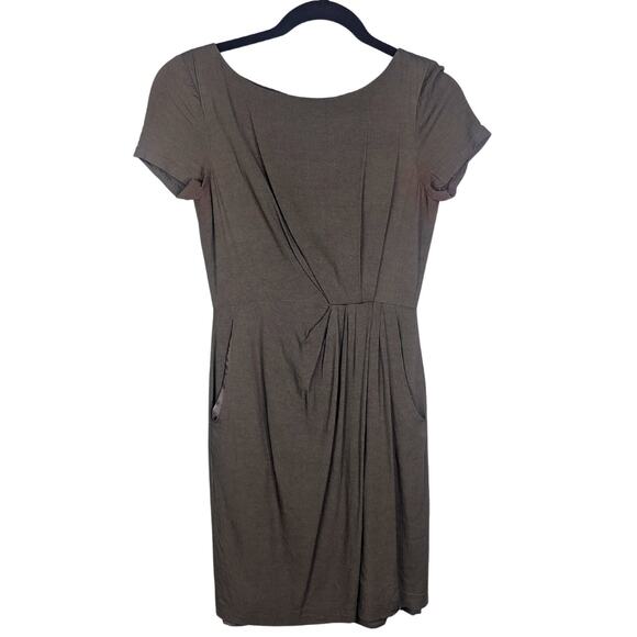 Theory Dress Womens 2 Brown Academia Smart Casual Polished Minimalist Career - Picture 9 of 9